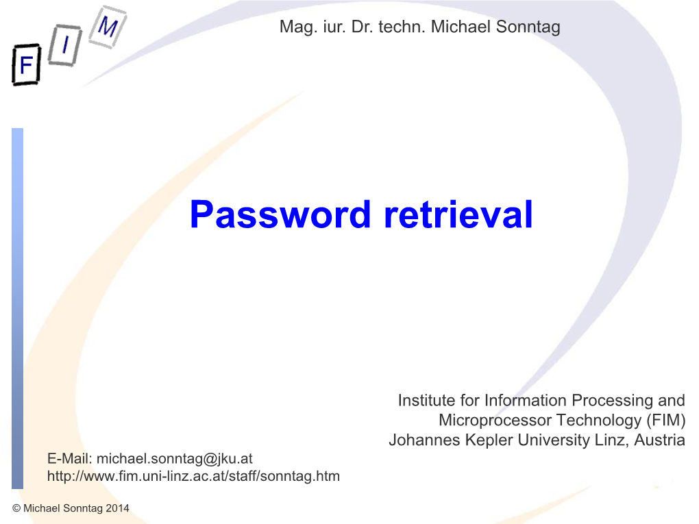 Password Retrieval