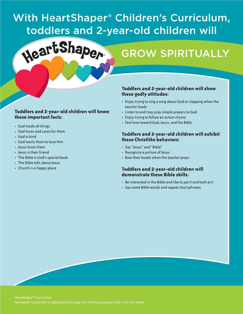 With Heartshaper® Children's Curriculum, Toddlers and 2-Year-Old