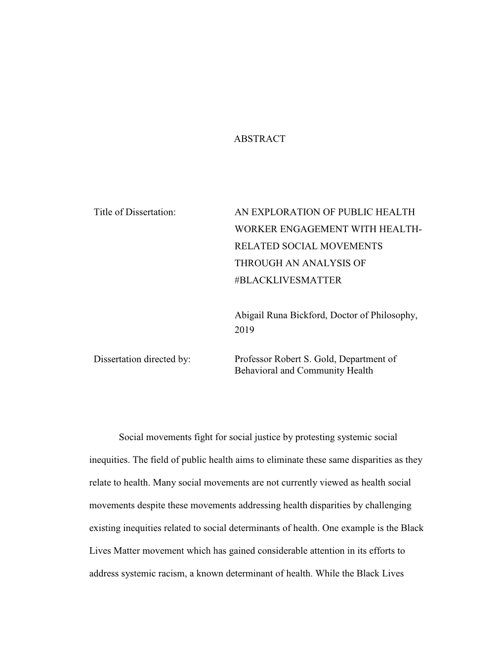 Related Social Movements Through an Analysis of #Blacklivesmatter