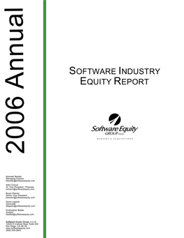 2006 Software Industry Equity Report Summary
