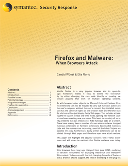 Firefox and Malware: When Browsers Attack