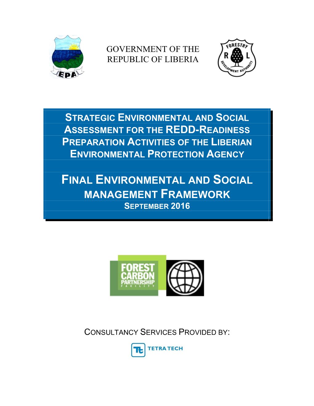 Final Environmental and Social Management Framework September 2016