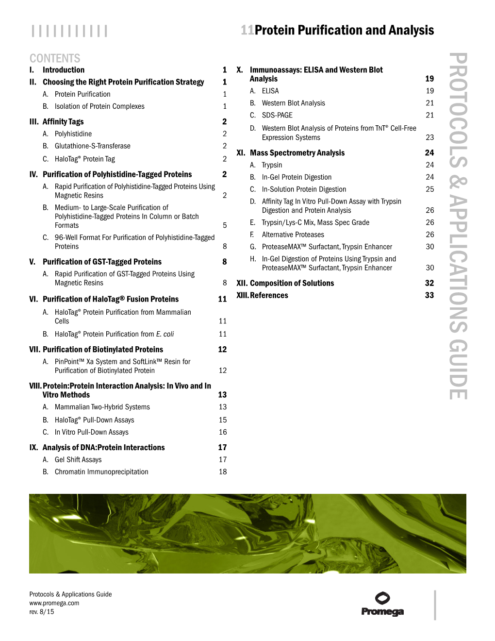 Protein Purification and Analysis Protocols and Applications Guide