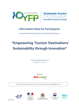 “Empowering Tourism Destinations' Sustainability Through Innovation”