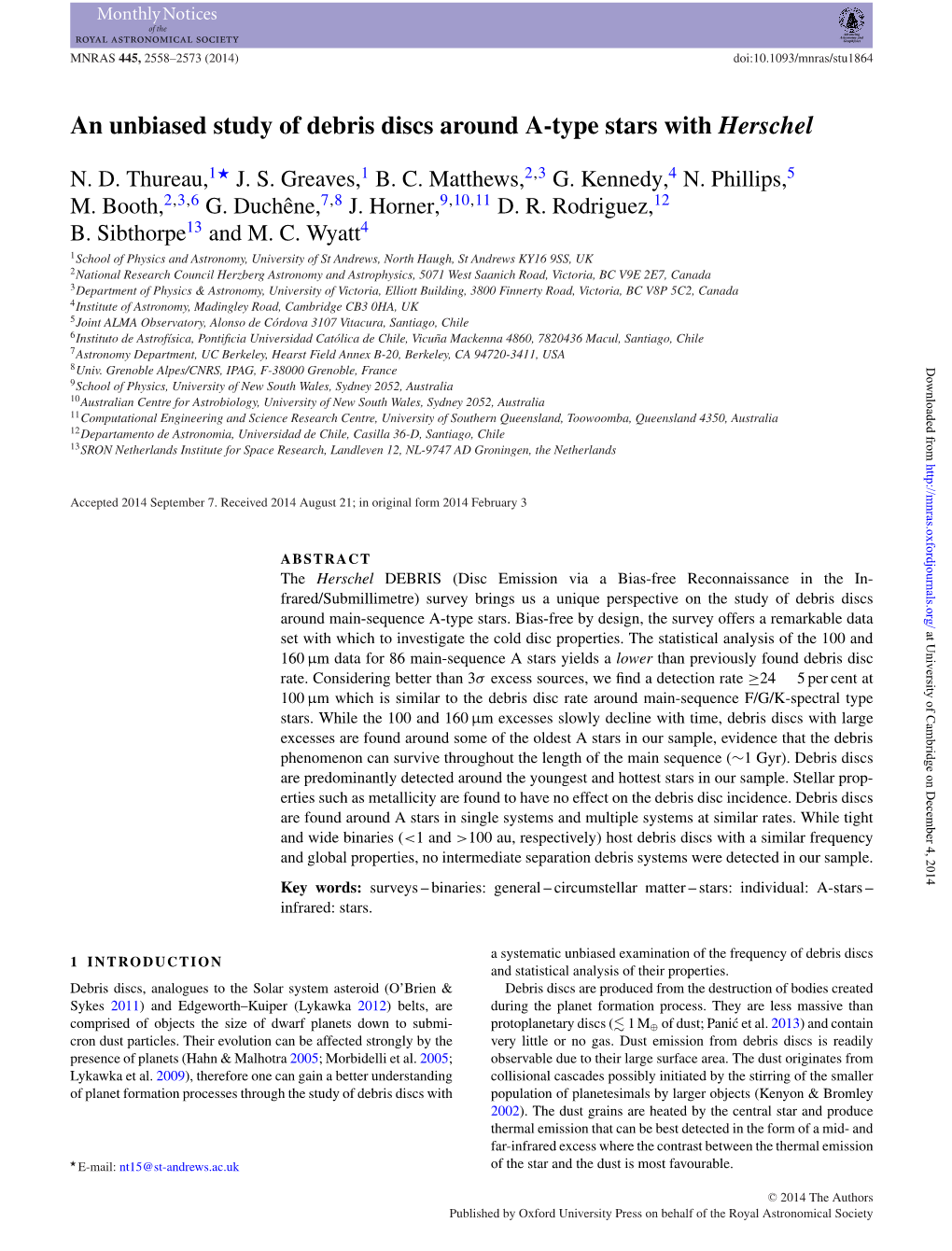 An Unbiased Study of Debris Discs Around A-Type Stars with Herschel