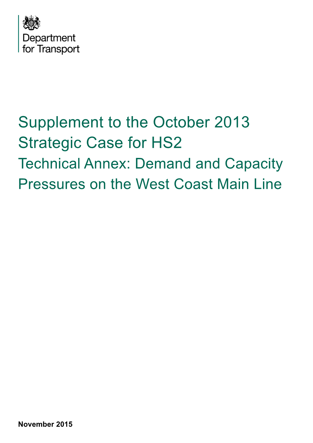 Demand and Capacity Pressures on the West Coast Main Line