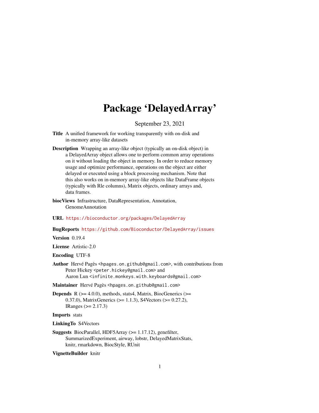 Delayedarray: a Unified Framework for Working