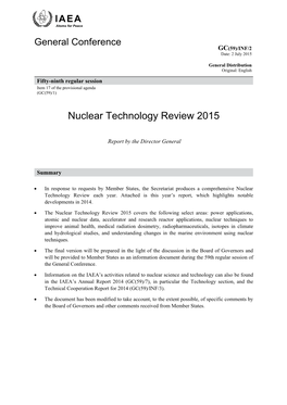 Nuclear Technology Review 2015