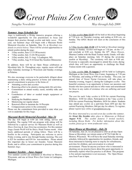 May, 2008 Newsletter