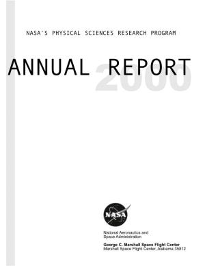 Physical Sciences Program Annual Report 2000