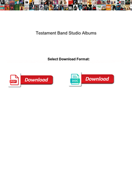 Testament Band Studio Albums
