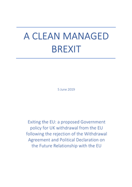 A Clean Managed Brexit