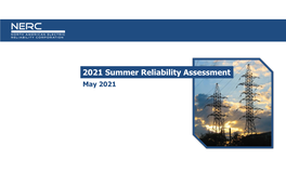 2021 Summer Reliability Assessment May 2021