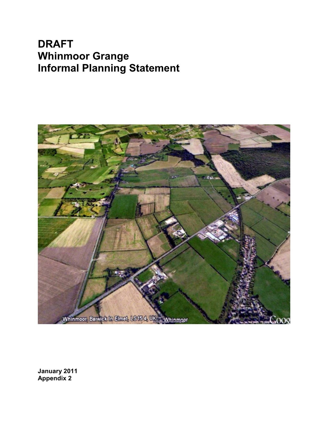 DRAFT Whinmoor Grange Informal Planning Statement