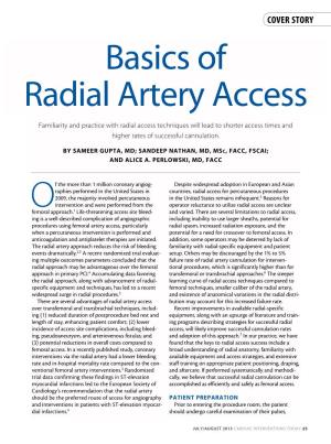 Basics of Radial Artery Access