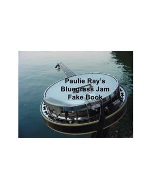 Paulie Ray's Bluegrass Jam Fake Book