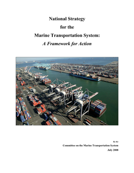 Ational Strategy for the Marine Transportation System: a Framework for Action