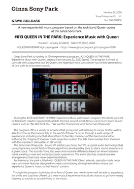 013 QUEEN in the PARK: Experience Music with Queen