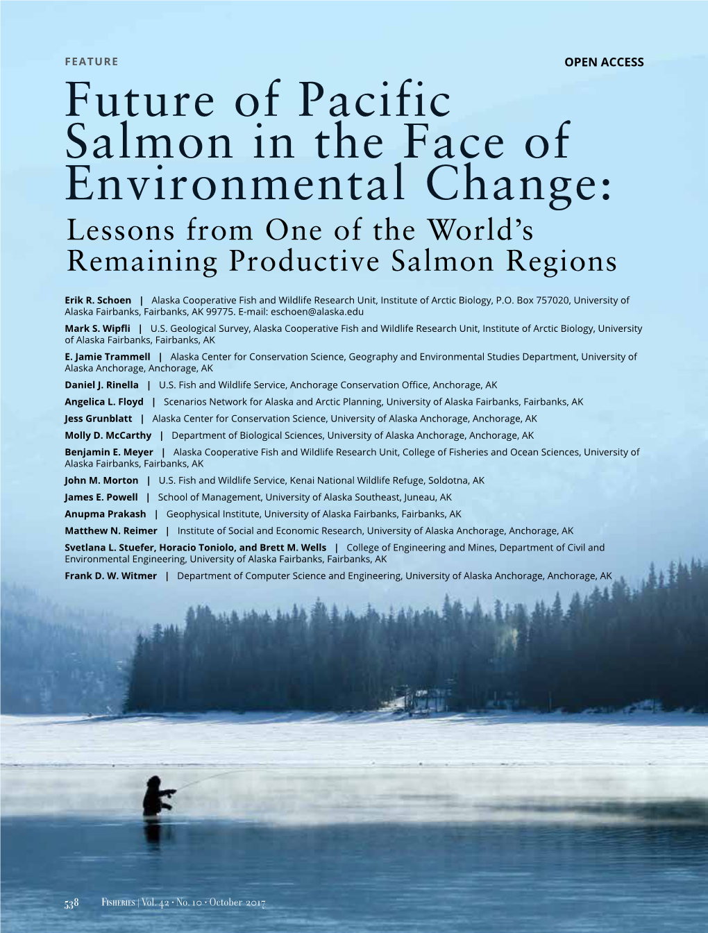 Future of Pacific Salmon in the Face of Environmental Change: Lessons from One of the World’S Remaining Productive Salmon Regions