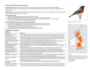 Common Redstart (Phoenicurus Phoenicurus) Potential Habitat