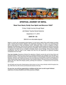 Spiritual Journey of Nepal