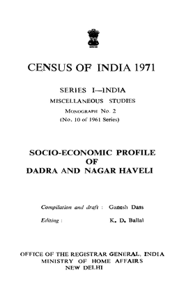 Socio-Economic Profile of Dadra and Nagar Haveli, Series-I