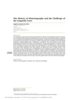 The History of Historiography and the Challenge of the Linguistic Turn*
