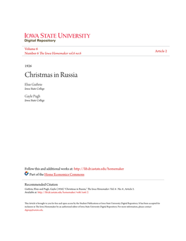 Christmas in Russia Elsie Guthrie Iowa State College