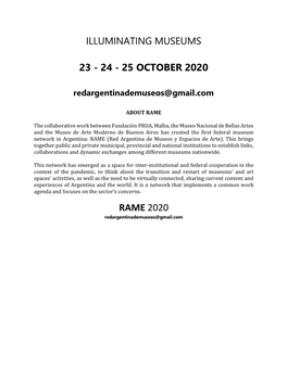 RAME 2020 Redargentinademuseos@Gmail.Com