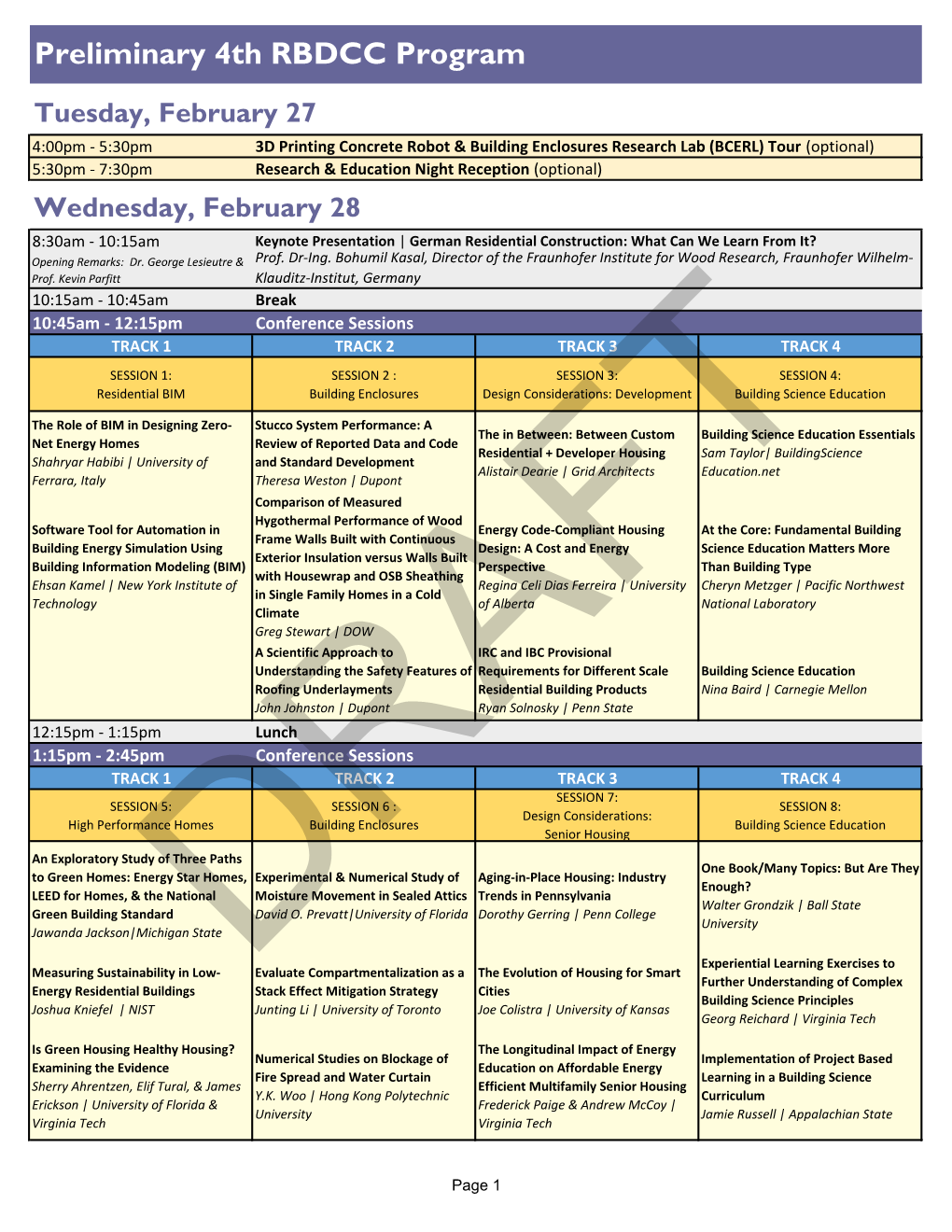 Preliminary 4Th RBDCC Program