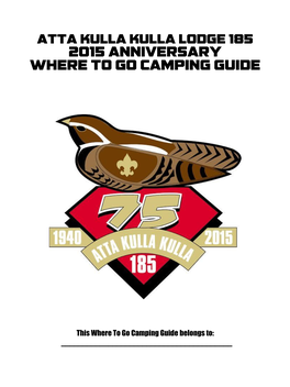2015 Anniversary Where to Go Camping Guide