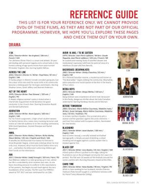 Film Reference Guide