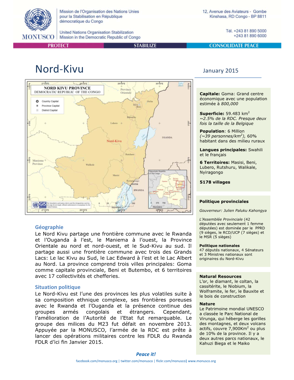 Nord Kivu Factsheet