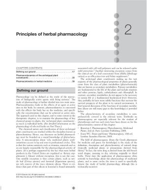 Principles of Herbal Pharmacology