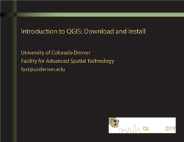 Introduction to QGIS: Download and Install