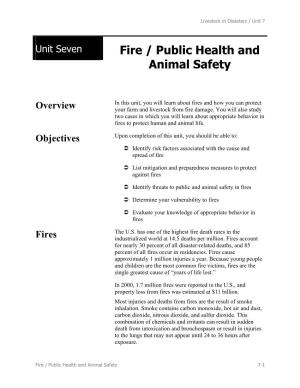 Fire / Public Health and Animal Safety