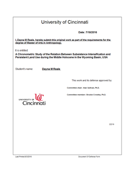A Chronometric Study of the Relation Between Subsistence Intensification and Persistent Land Use During the Middle Holocene in the Wyoming Basin, USA