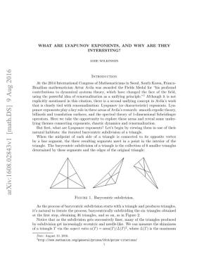 What Are Lyapunov Exponents, and Why Are They Interesting?