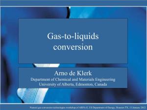 Gas-To-Liquids Conversion