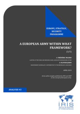 A European Army Within What Framework?