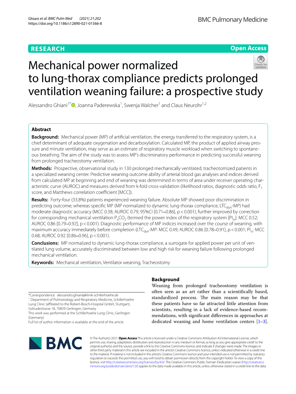 Mechanical Power Normalized to Lung-Thorax Compliance Predicts