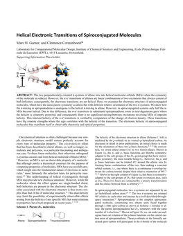 Helical Electronic Transitions of Spiroconjugated Molecules Marc H