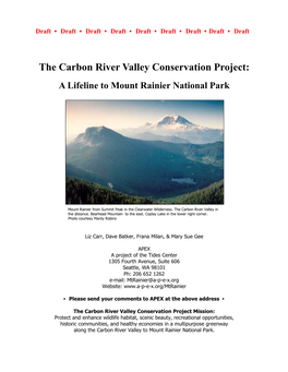 The Carbon River Valley Conservation Project: a Lifeline to Mount Rainier National Park