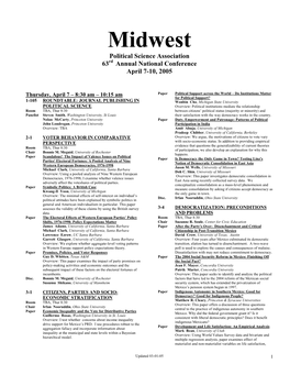 2005 Conference Program