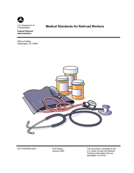 Medical Standards for Railroad Workers Federal Railroad Administration
