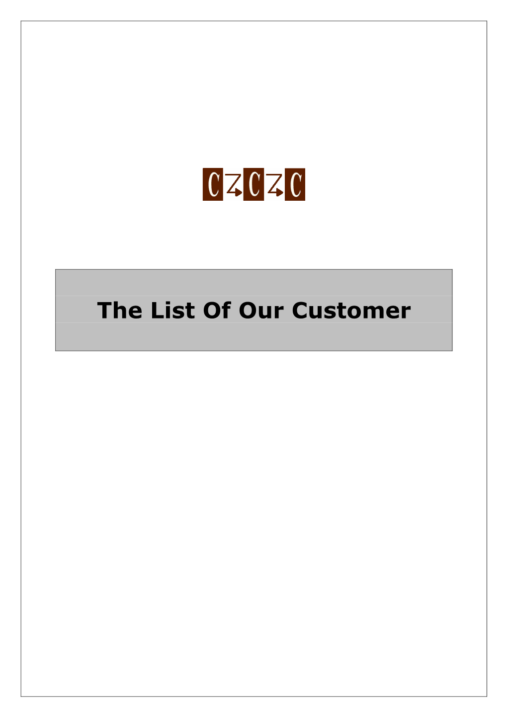 The List of Our Customer