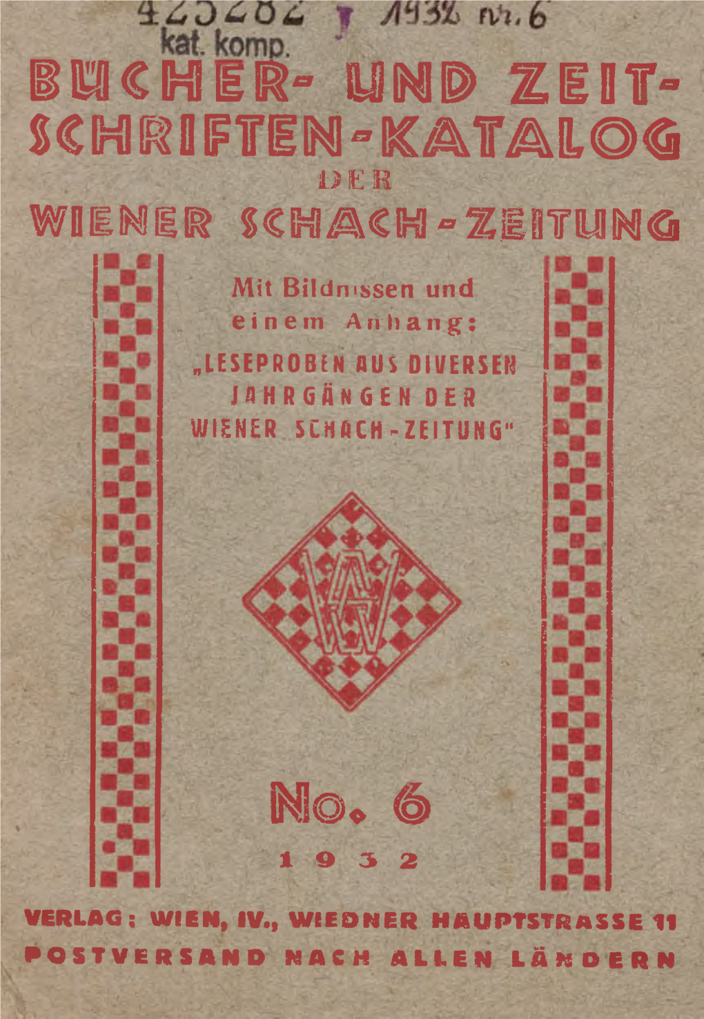 Schachspieler Bevorzugen Die W Ie N E R Schach-Zeitung Das Führende Weltschachorgan