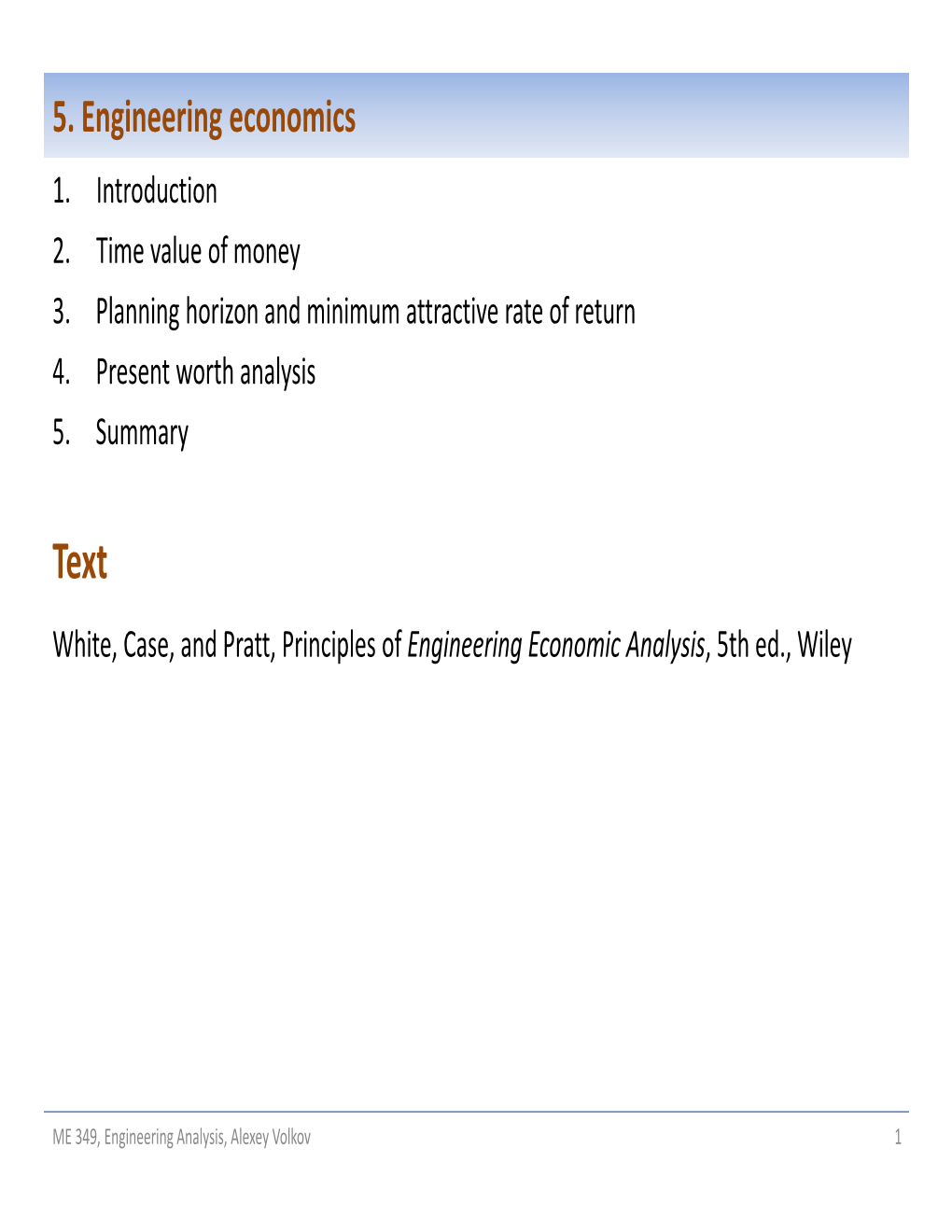 5. Engineering Economics 1