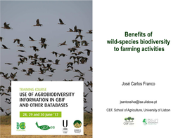 Benefits of Wild-Species Biodiversity to Farming Activities