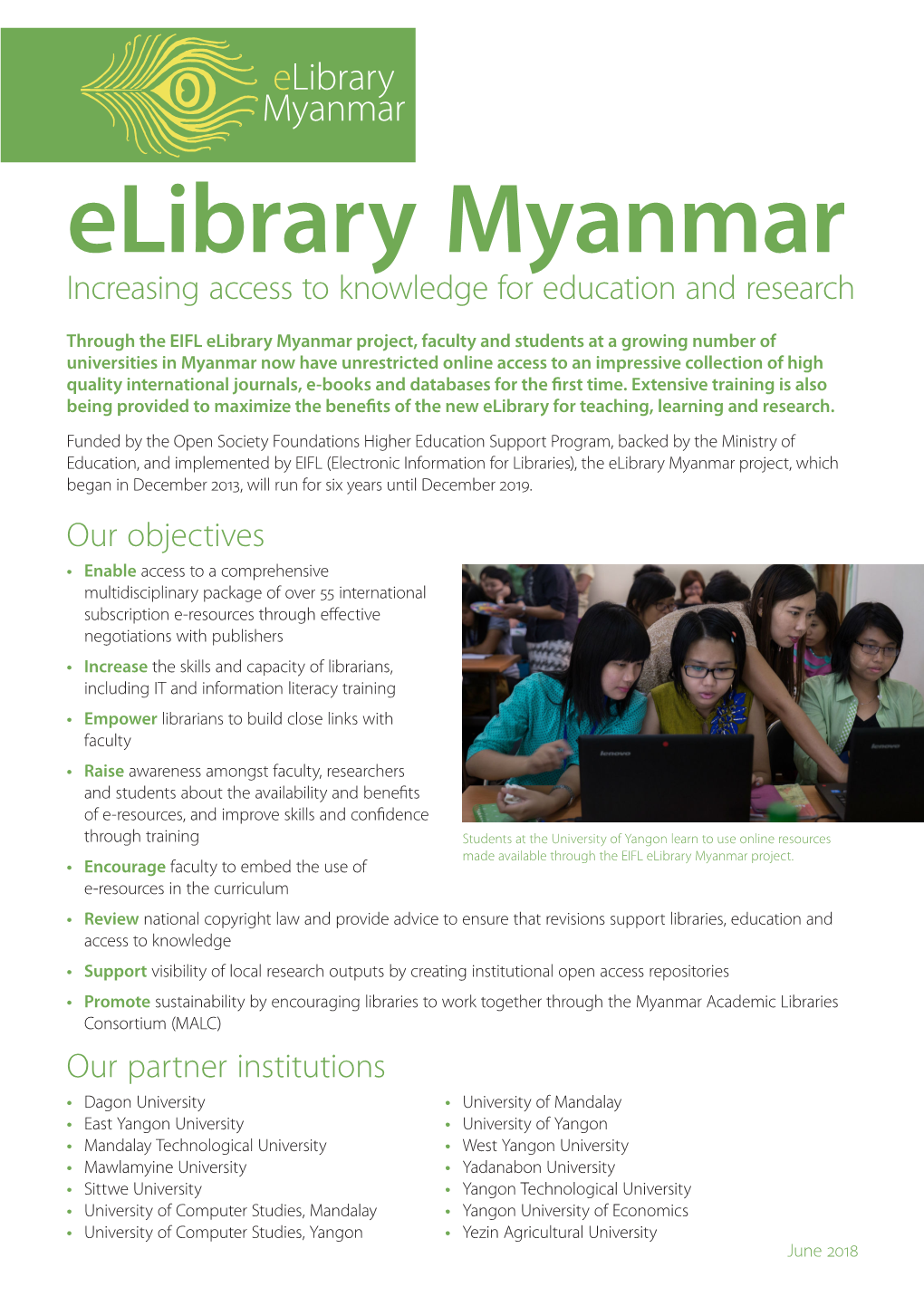 Elibrary Myanmar Increasing Access to Knowledge for Education and Research